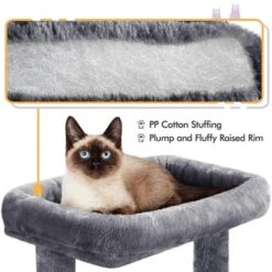 Yaheetech 40" Medium Plush Cat Tower With Condo -Furniture GUEST 00582090 7682 4070 a3f6 3c107b11026e