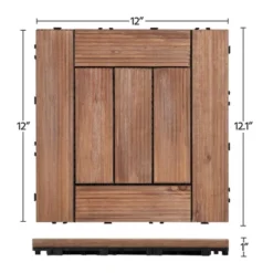 Yaheetech 27pcs Fir Wooden Floor Tiles Decking For Patio Garden -Furniture GUEST 010e643e bf5c 44a1 becc c1005e04a4b8
