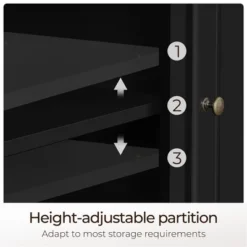 Yaheetech 24.6in Short Modern TV Stand With Storage Black -Furniture GUEST 0145c9cd 8626 4dd3 adce f7ee5e5b9de0 1