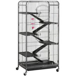 Yaheetech 6 Levels Rolling Large Ferret Cage Small Animals Hutch -Furniture GUEST 018a532c f351 41ab 9652 1634c55c70d3