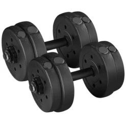 Yaheetech Adjustable 33lb Dumbbell Weight Set For Home Gym, Black -Furniture GUEST 03c8dfad 84ae 42c3 896d 2673ff331731