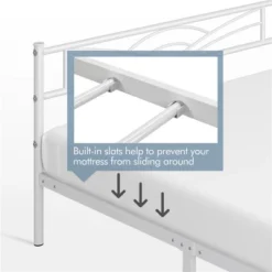 Yaheetech Metal Platform Bed Frame With Cloud-inspired Design Headboard -Furniture GUEST 04b23dbc cf39 4db2 8802 0b1465c22c20