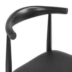 Yaheetech Set Of 2 Armless Dining Chairs With Backrest, Metal Legs And Faux Leather Seat, Black -Furniture GUEST 04f5ff80 1e68 4706 b08d 90889883ca18