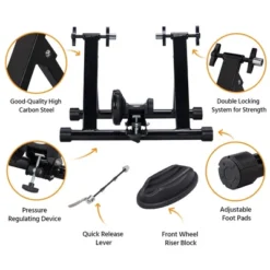 Yaheetech Foldable Indoor Bike Trainer Magnetic Resistance Bicycle Turbo Trainer, Black 12 Yaheetech Foldable Indoor Bike Trainer Magnetic Resistance Bicycle Turbo Trainer, Black -Furniture GUEST 062600f3 e438 4666 9232 6650b470ef94