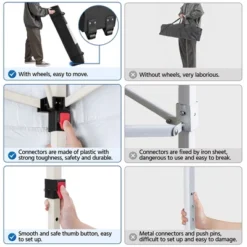 Yaheetech 6FT Portable Canopy Tent With Roller Bag & Sandbags & Guy Lines & Ground Stakes -Furniture GUEST 06fcf93e aa67 43ab 8be1 76f45c55ea45