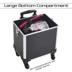 Yaheetech 5-in-1 Professional Makeup Train Case On Wheels, Black -Furniture GUEST 07b69b3c 5440 4d9e 8f10 0ab86dc05ce0