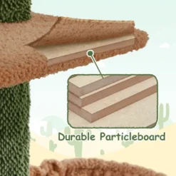 Yaheetech 52.5inch Cactus Cat Treewith Natural Sisal, Green/Brown -Furniture GUEST 089abf5c 1e9d 42a0 bce3 d9d1c07d3a96