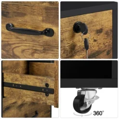 Yaheetech 2-Drawer And 1-Open Shelf Mobile Letter Size Rolling File Cabinet For Home And Office -Furniture GUEST 0979b6cb c65d 4d4e a049 d1bc866058ed