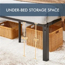Yaheetech Metal Platform Bed Frame With Heavy Duty Steel Slat Support -Furniture GUEST 09b7f1d7 e7d6 44e6 9554 8a34d56031c7