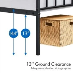 Yaheetech Metal Platform Bed Frame With Spindle Headboard And Footboard -Furniture GUEST 09ba5079 91b2 4f8f 8c0a 1c176c4ad868