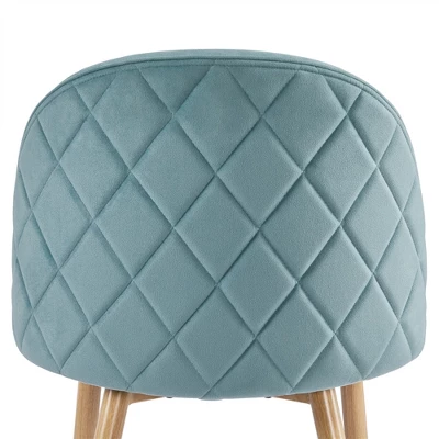 Yaheetech Pack Of 2 Velvet Dining Chairs With Backrest Metal Legs For Kitchen Dining Room 3 Yaheetech Pack Of 2 Velvet Dining Chairs With Backrest Metal Legs For Kitchen Dining Room - Image 3