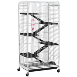 Yaheetech 6 Levels Rolling Large Ferret Cage Small Animals Hutch -Furniture GUEST 0ab05a26 5f19 4e72 bcdf 982de95a8638