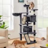 Yaheetech 57"H Plush Cat Tree Condo For Kittens/Small Cats