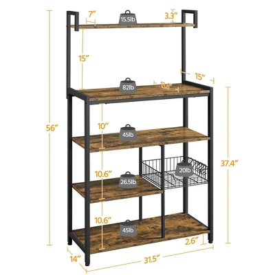 Yaheetech Utility Kitchen Storage Rack With 4 Shelves 3 Yaheetech Utility Kitchen Storage Rack With 4 Shelves - Image 3
