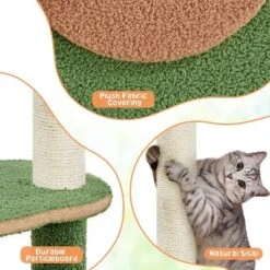 Yaheetech 42" H Cat Tree Cat Tower For Indoor Cats , Green/Brown -Furniture GUEST 0c0d2b34 ec2f 4c62 8577 35a17bf78533