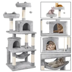 Yaheetech 62.2"H 3-Level Cat Tower With 2 Condos For Indoor Cats 14 Yaheetech 62.2"H 3-Level Cat Tower With 2 Condos For Indoor Cats -Furniture GUEST 0d28cec4 75c1 4bf4 adc4 9b2399bc1fff