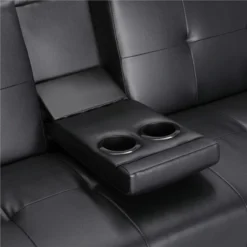 Yaheetech Convertible Faux Leather Sofa Bed Futon With Armrest -Furniture GUEST 0d760525 ceb4 44fc 822a dd23461cbb55