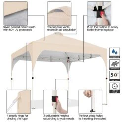 Yaheetech 10x10ft Outdoor Pop Up Canopy For Garden Patio Park Market 18 Yaheetech 10x10ft Outdoor Pop Up Canopy For Garden Patio Park Market -Furniture GUEST 0debbc44 0a85 47cf 96d3 7bc0a278a742