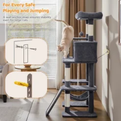 Yaheetech Multilevel Cat Tree With Hammock, Scratching Posts, Condo Perch Ball For Indoor 13 Yaheetech Multilevel Cat Tree With Hammock, Scratching Posts, Condo Perch Ball For Indoor -Furniture GUEST 0ea78bf7 7a96 423f 95d9 ce3eba7fcff6