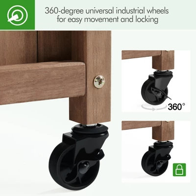 Yaheetech 72"H Wood Planter Raised Bed With Trellis 6 Yaheetech 72"H Wood Planter Raised Bed With Trellis - Image 6