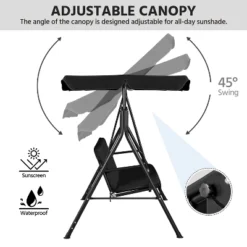 Yaheetech 3-Seat Outdoor Patio Swing Chair -Furniture GUEST 0f07c364 8f79 4c00 a69c 6ad0f4ceea8e