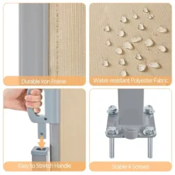 Yaheetech 71 Inches Height Side Awning Double Retractable Screen For Privacy Patio Garden -Furniture GUEST 0f493dbc 8c4e 46bd a673 a96b1297b31e