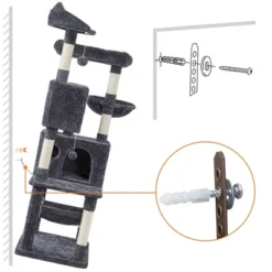 Yaheetech 64"H 4-level Plush Cat Tree Tower With Condos Platform -Furniture GUEST 0ff34817 e7ca 40c0 93bf 9e0ba4c1c12b