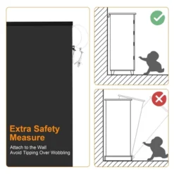 Yaheetech 4 Tier Shoe Storage Cabinet Closed Shoes Rack With Adjustable Shelves, Black -Furniture GUEST 102e64d2 1710 4210 9e9c 73bbe0c9b91f