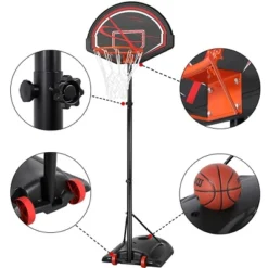 Yaheetech 32" Youth Portable Basketball Hoop For Outdoors Black -Furniture GUEST 10b82e27 6f2d 44c9 b4a6 04b682384713