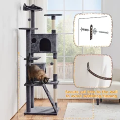 Yaheetech 80inch Multilevel Cat Tree Condo Cat Tower 18 Yaheetech 80inch Multilevel Cat Tree Condo Cat Tower -Furniture GUEST 112dd88c 14e8 4807 b037 0e841b754f80