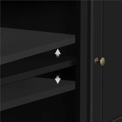 Yaheetech 24.6in Height Mid-century TV Stand TV Console Table Black 7 Yaheetech 24.6in Height Mid-century TV Stand TV Console Table Black - Image 7