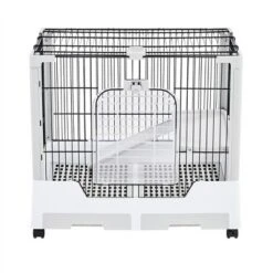Yaheetech 2-Level Rolling Rabbit Cage With Platform And Ramp Gray -Furniture GUEST 11e2073e 6b1d 49cd a0a5 09caf905cacd