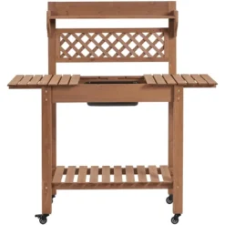 Yaheetech Outdoor Garden Potting Bench Wooden Work Station -Furniture GUEST 12d51a17 9c2d 4b81 a9a7 27ca3bb77677