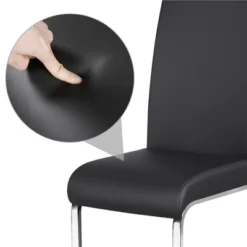 Yaheetech 2PCS PU Leather Dining Chairs Furniture For Kitchen, Dining Room -Furniture GUEST 132a5e3d 37ed 4ab2 8e02 d934dfa7afc7