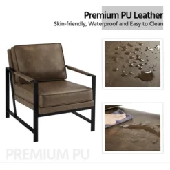 Yaheetech Retro Upholstered Accent Chair Arm Chair 13 Yaheetech Retro Upholstered Accent Chair Arm Chair -Furniture GUEST 144aaea9 c3e6 4328 88bc 0879184b1a09