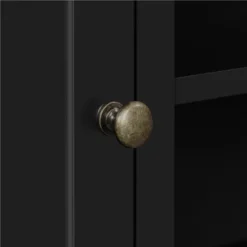 Yaheetech 31in Height Modern MDF TV Stand TV Console Table With Power Outlet Black -Furniture GUEST 154590d7 1599 4ad4 96f8 0e7e800169ba