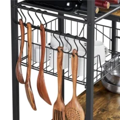 Yaheetech Kitchen Storage Shelves With 10 Hooks -Furniture GUEST 15bc0114 1e7a 4d74 850b 49f255b842d4