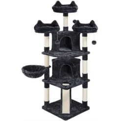 Yaheetech 69"H Large Plush Cat Tree With Platforms For Kittens Cats -Furniture GUEST 182b7573 8f64 4921 b35e d3df7b73014d