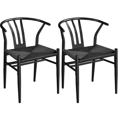 Yaheetech Set Of 2 Weave Arm Chairs Dining Chair 8 Yaheetech Set Of 2 Weave Arm Chairs Dining Chair - Image 8