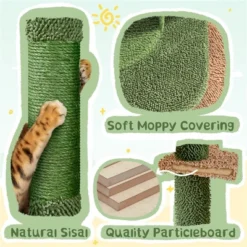 Yaheetech 66inch Cactus Cat Tree With Natural Sisal, Green/Brown -Furniture GUEST 19537bfa 4a34 438f b005 fc5715fa75e7