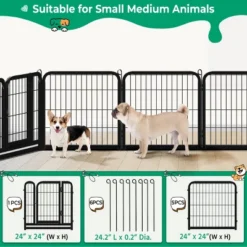 Yaheetech 6 Panels Dog Playpen Panels Metal Pet Playpen, Black 11 Yaheetech 6 Panels Dog Playpen Panels Metal Pet Playpen, Black -Furniture GUEST 195a5d65 965e 4e0e b272 380ad080a706