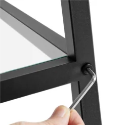 Yaheetech 3-layer Console Table Tempered Glass Porch Table -Furniture GUEST 197457b2 4c3f 48b5 9923 f4b87d7926cd