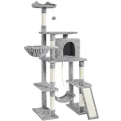 Yaheetech 70"H Large Cat Tower With Condo & Scratching Posts -Furniture GUEST 1c5777f8 9359 4672 92d9 31ae515022af
