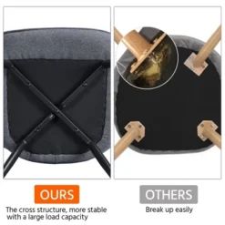 Yaheetech Fabric Upholstered Accent Chair Armchair For Living Room -Furniture GUEST 1f7d605e acb4 43a5 9736 41a32a722b1d