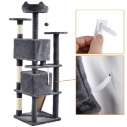 Yaheetech 70"H Cat Tree With 2 Condos For Kittens Small Cats -Furniture GUEST 1fb511c2 aac4 4eec aa18 d4ab2fa0dd36