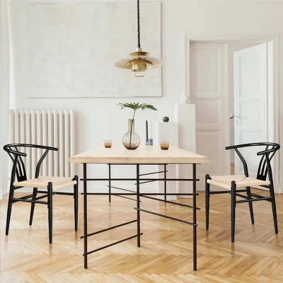 Yaheetech Set Of 2 Weave Arm Chairs Dining Chair 1 Yaheetech Set Of 2 Weave Arm Chairs Dining Chair