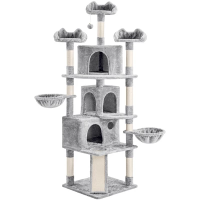 Yaheetech 76.5"H 5-Level Large Cat Tower With 3 Condos 8 Yaheetech 76.5"H 5-Level Large Cat Tower With 3 Condos - Image 8