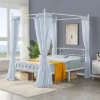 Yaheetech Metal Canopy Platform Bed Frame With Headboard And Footboard And Slatted Structure