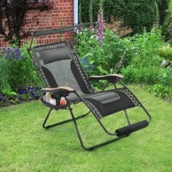 Yaheetech 29in Outdoor Padded-seat Zero Gravity Chair