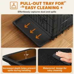 Yaheetech Metal Dog Crate For Small To Medium-Sized Dogs, Black -Furniture GUEST 22961a0e 111c 4e6d bde9 9511e07f1dfc